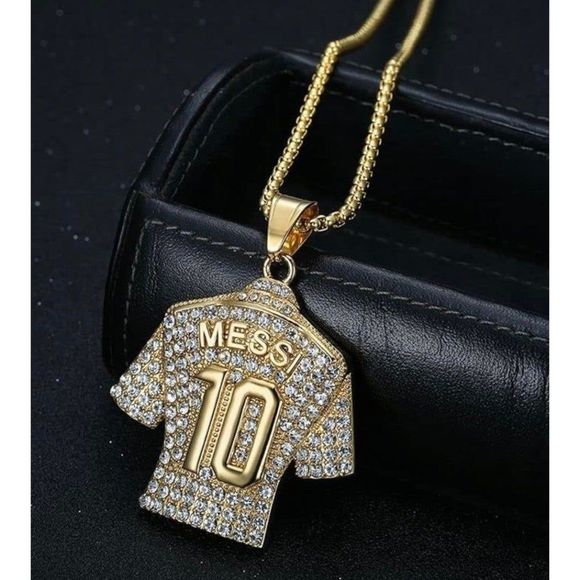 MXM Other - MESSI GOLD NECKLACE - SHINE WITH GOAT MESSI  LM10 +FREE LEATHER BRACELET